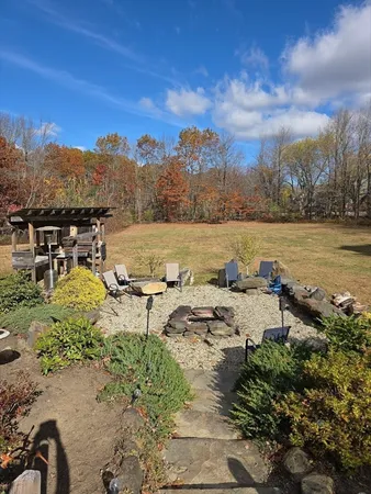 a view of a lake with outdoor space
