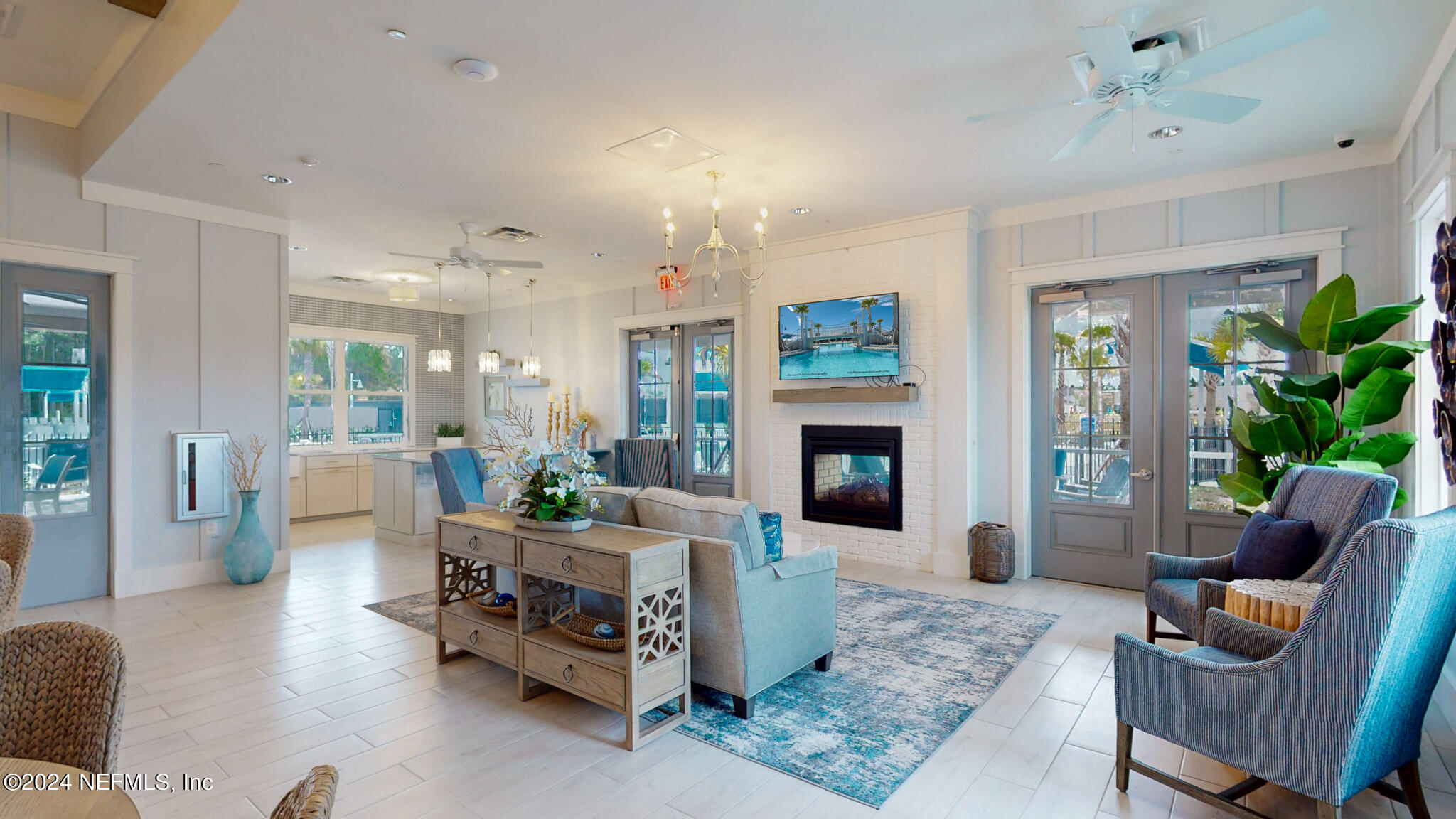375 Silver Pine Drive St. Augustine, FL 32092 - Photo 76 of 84 a living room with furniture and a fireplace