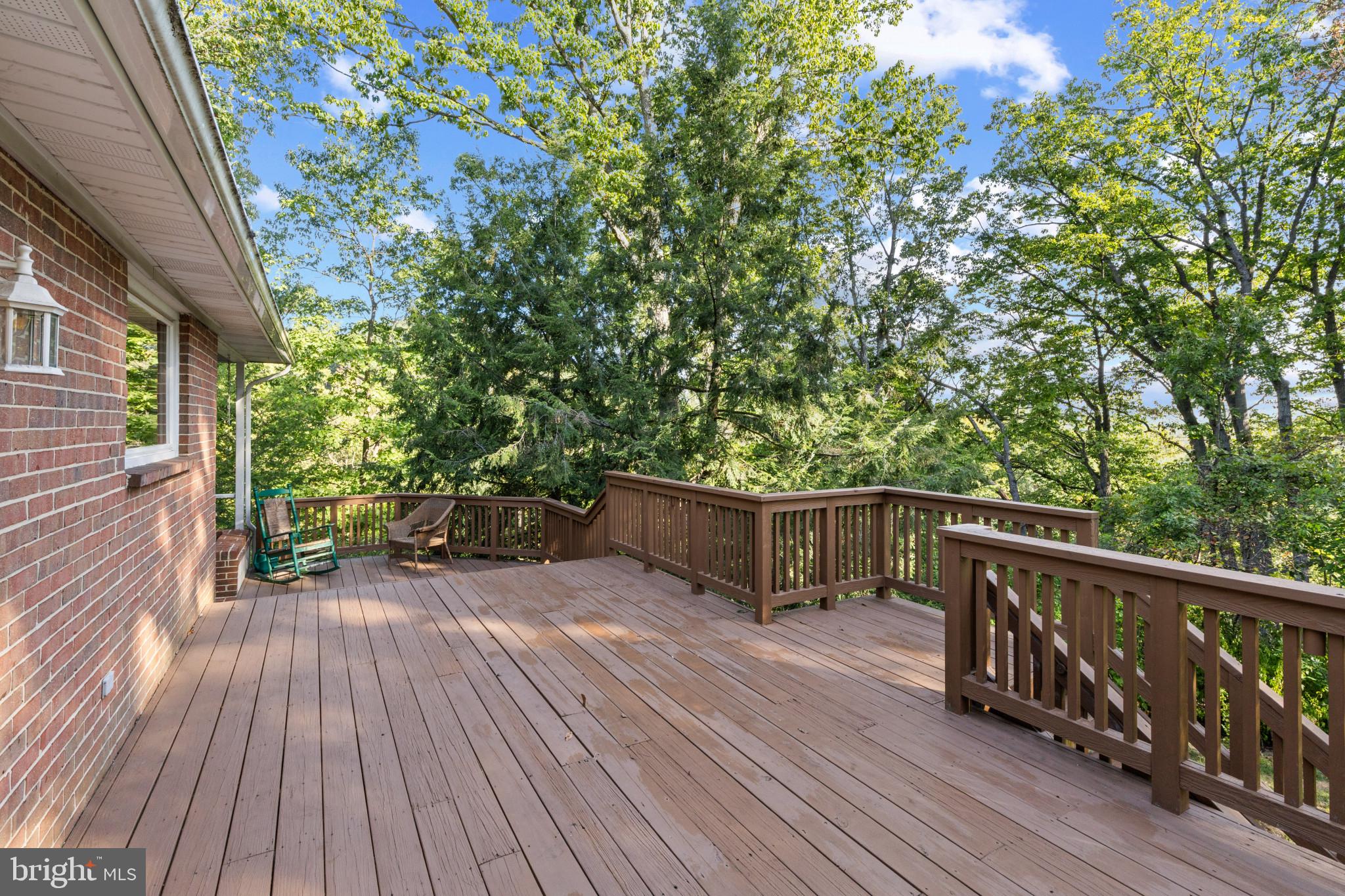 5901 Rustic Lane Elkridge, MD 21075 - Photo 28 of 47 Large Two-Level Wood Deck