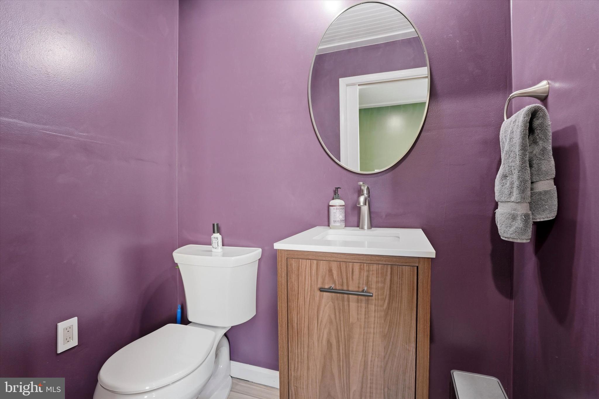 425 Righter Street Philadelphia, PA 19128 - Photo 14 of 35 a bathroom with a toilet a sink and mirror