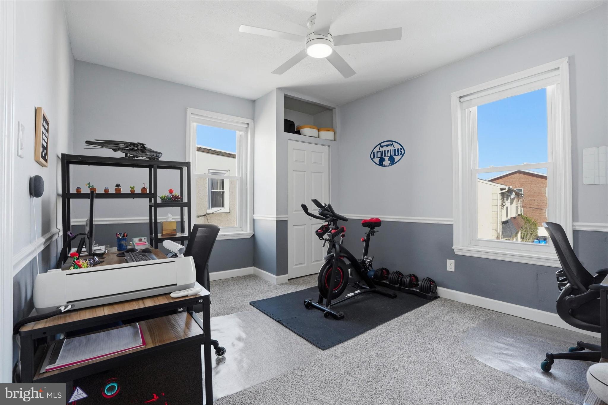 425 Righter Street Philadelphia, PA 19128 - Photo 15 of 35 a view of a workspace with furniture and a window