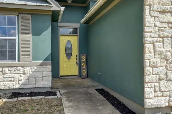 a view of front door of house