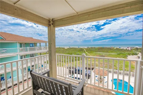 a view of a city from a balcony