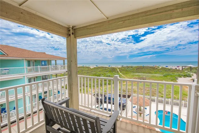 a view of a city from a balcony