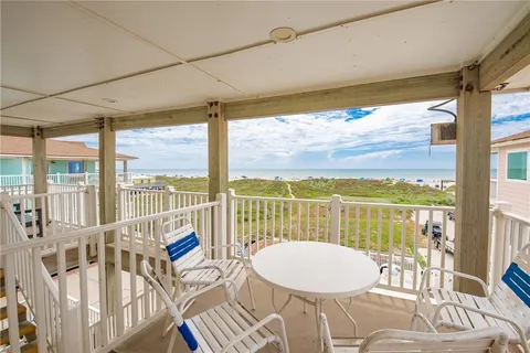 a view of a city from a balcony