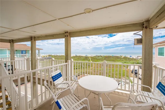 a view of a city from a balcony