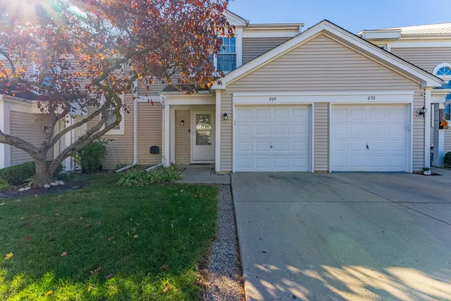 front view of a house and a yard
