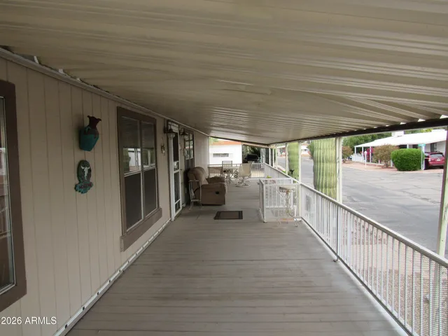 a view of a porch