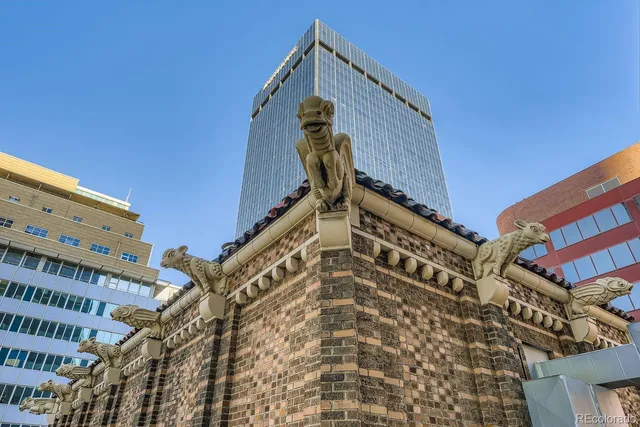 a front view of a building