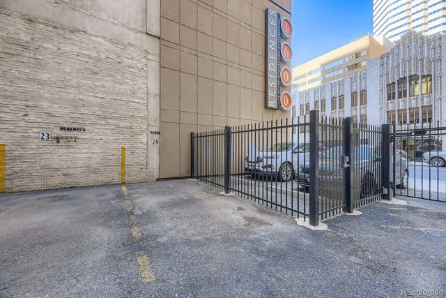 a view of a backyard of a building