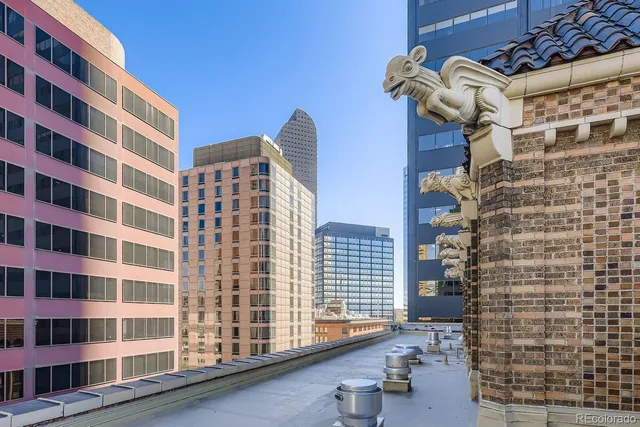 a view of a building with a window