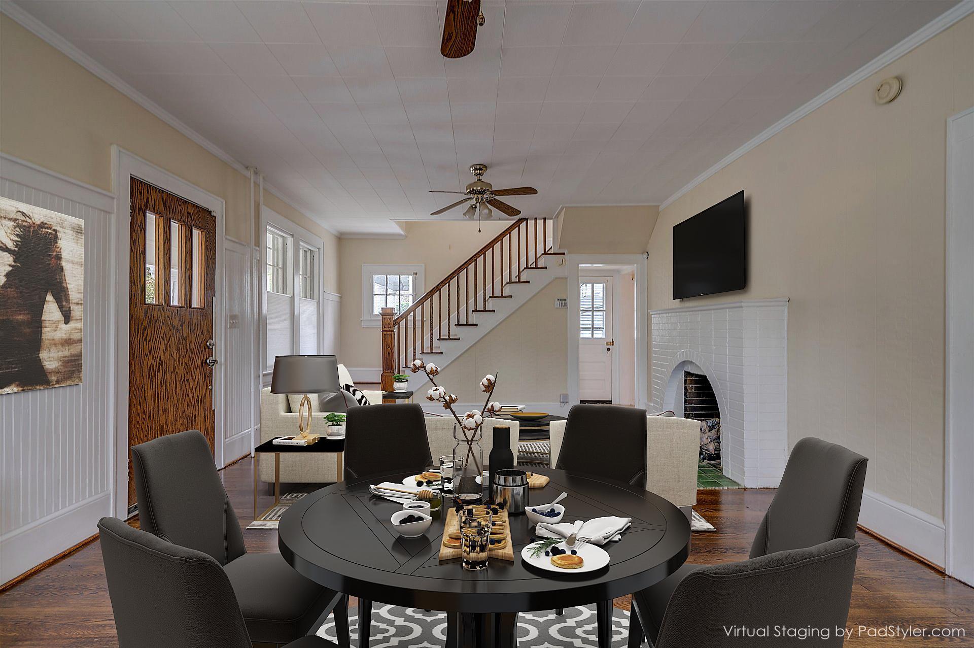 1930 Carter Road Southwest Roanoke, VA 24015 - Photo 10 of 35 dining room & den combo in main room