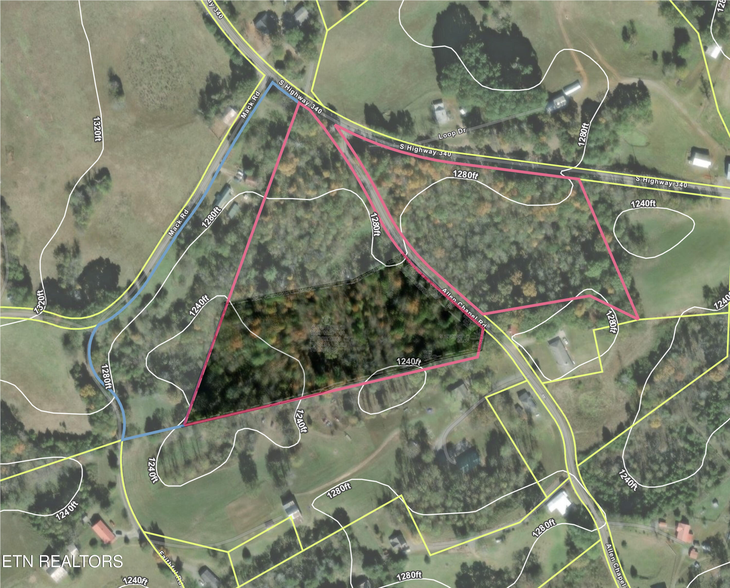 2460 Allen Chapel Road Parrottsville, TN 37843 - Photo 3 of 4 Allen Chapel Elevation lines