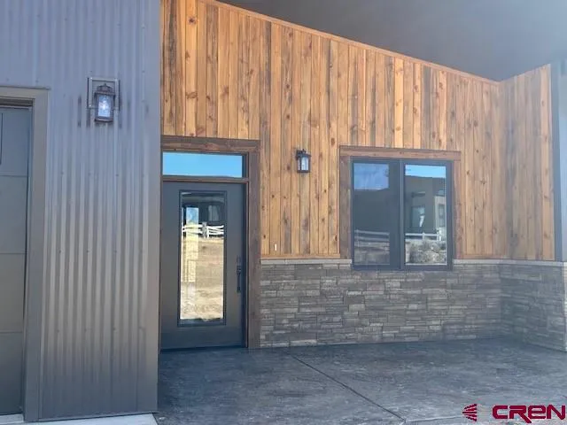 a view of front door of house