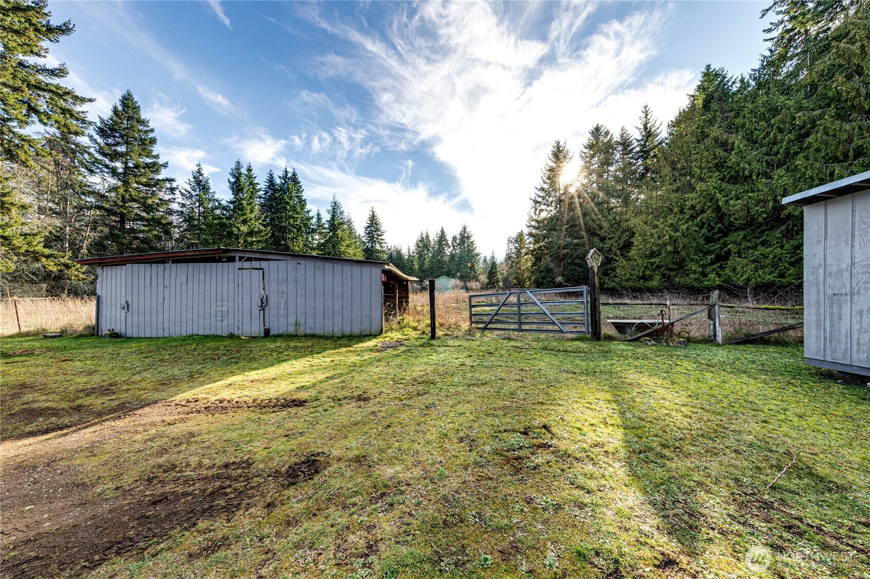 1520 Scrivner Road Port Angeles, WA 98362 - Photo 25 of 40 a backyard of a house with lots of green space