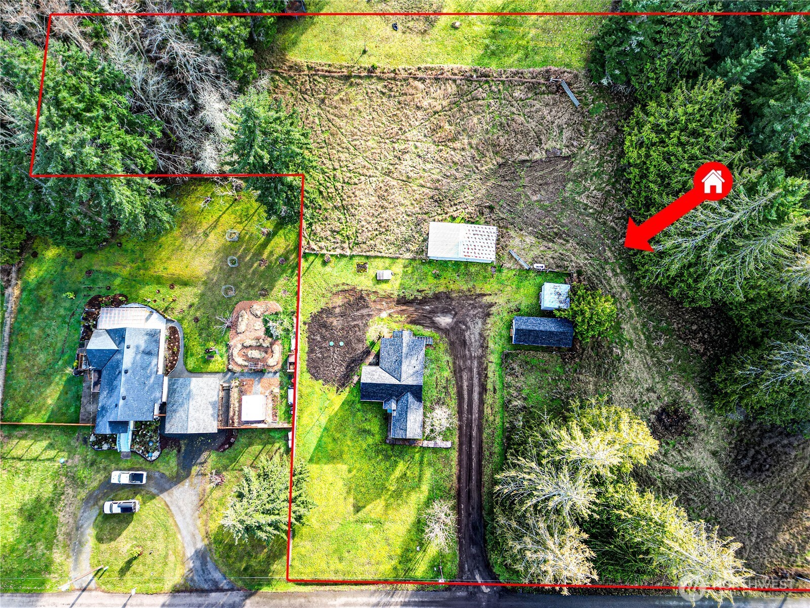 1520 Scrivner Road Port Angeles, WA 98362 - Photo 31 of 40 an aerial view of houses with yard