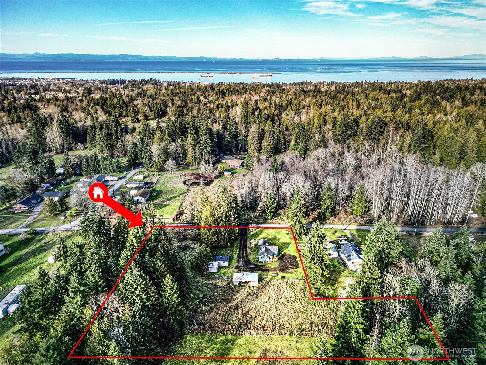 1520 Scrivner Road Port Angeles, WA 98362 - Photo 32 of 40 a view of an outdoor space and a lake view