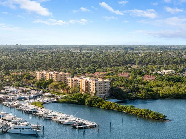 an aerial view of a houses with ocean view