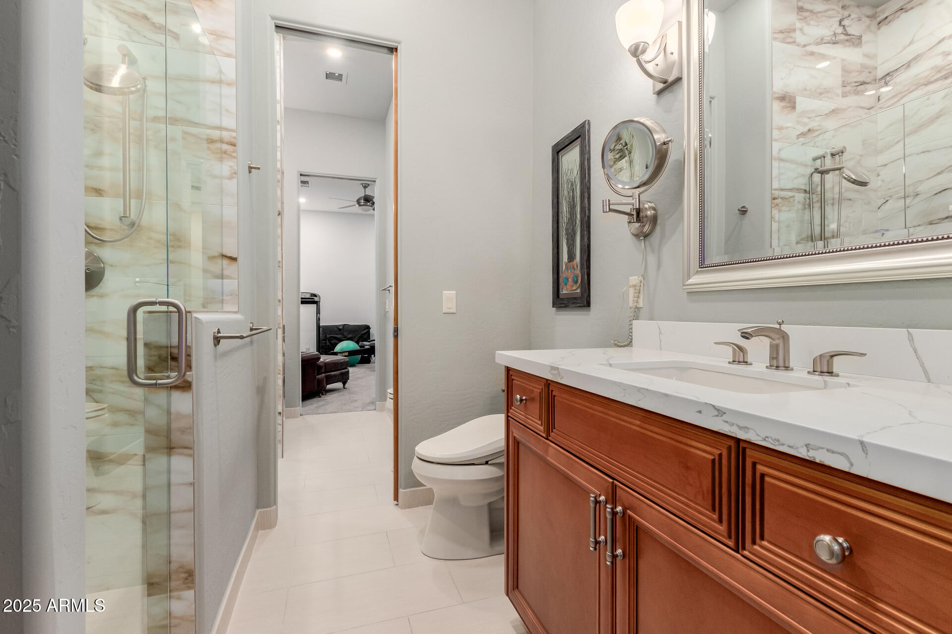 27609 Desierto Drive Rio Verde, AZ 85263 - Photo 37 of 86 a bathroom with a granite countertop sink mirror vanity and toilet