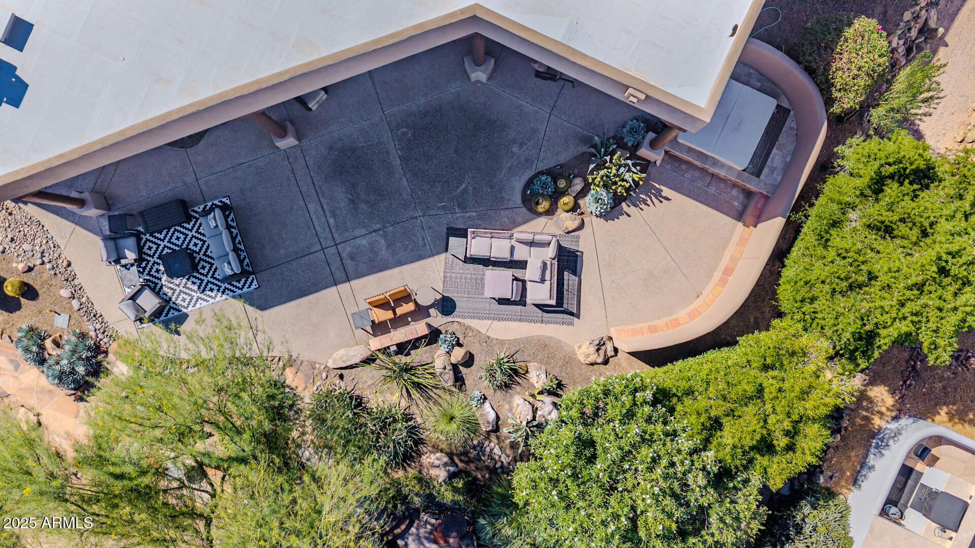 27609 Desierto Drive Rio Verde, AZ 85263 - Photo 69 of 86 an aerial view of a house with balcony and garden