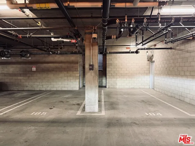 a view of a garage with a bike