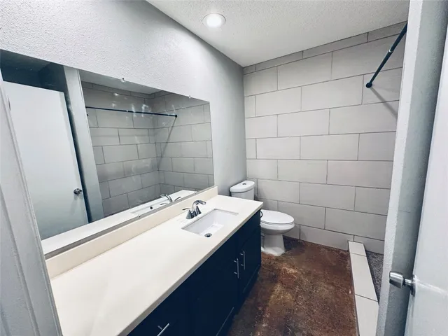 an empty room with a door