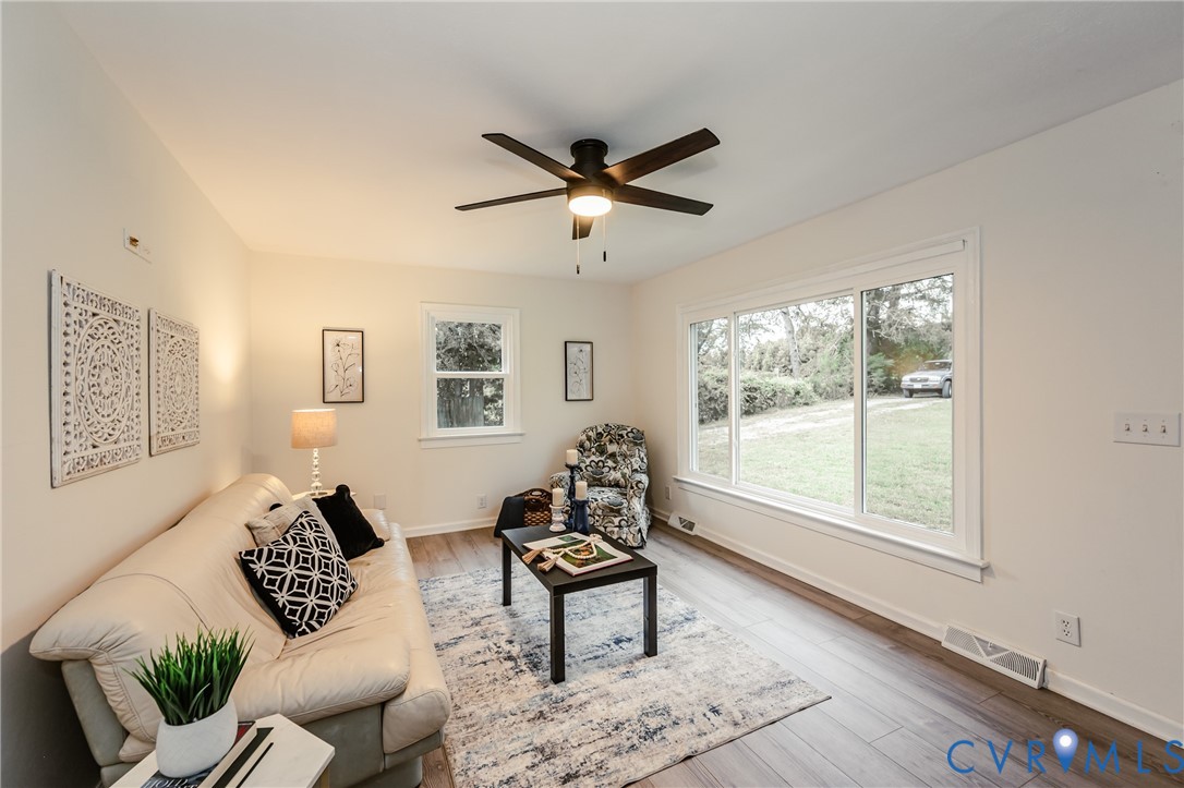 81 Carter Road Cumberland, VA 23040 - Photo 16 of 50 Living area with wood finished floors and ceiling