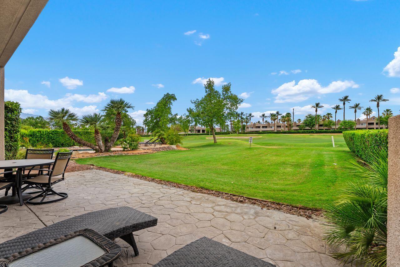 20 Pebble Beach Drive Rancho Mirage, CA 92270 - Photo 30 of 41 a view of a backyard with sitting area