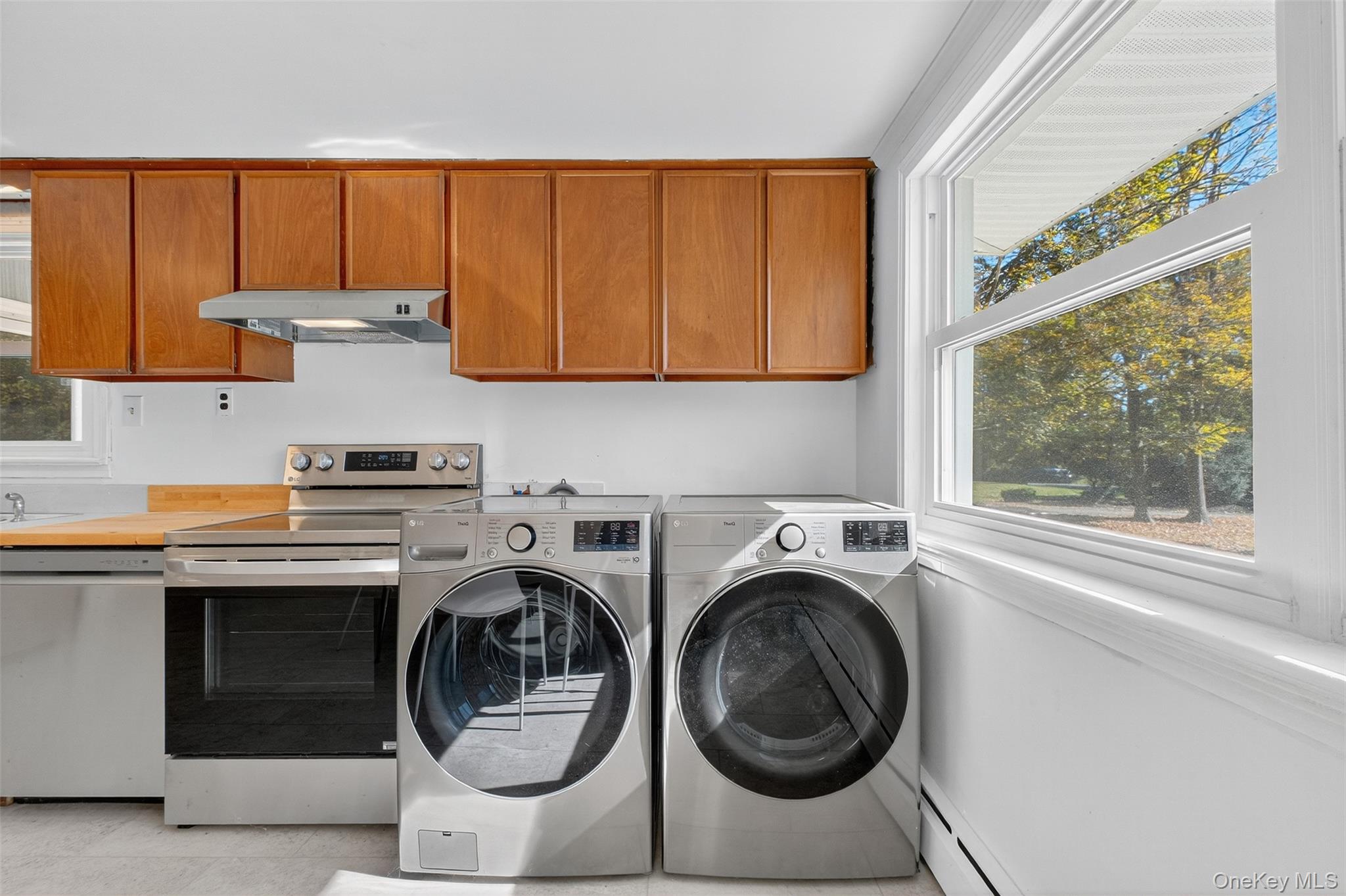 86 Gardnertown Road Newburgh, NY 12550 - Photo 14 of 33 a utility room with sink dryer and washer
