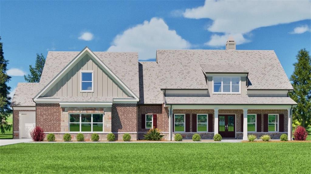 a view of a house with a yard