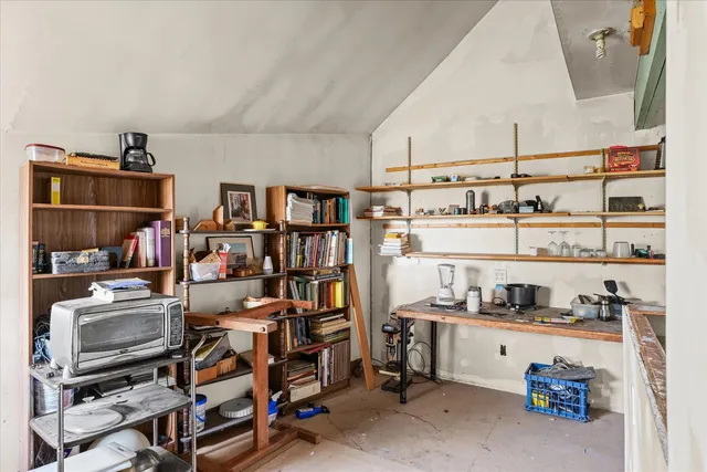 a room with storage and utility