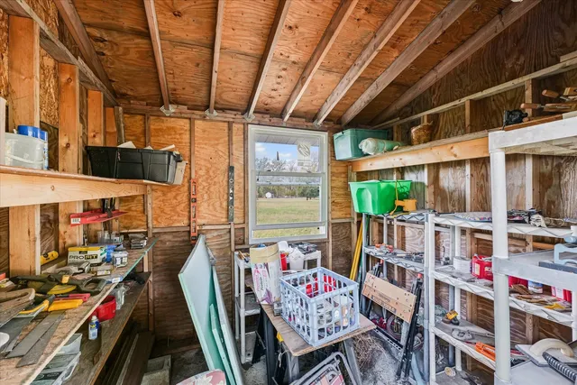 a view of a chairs in a room