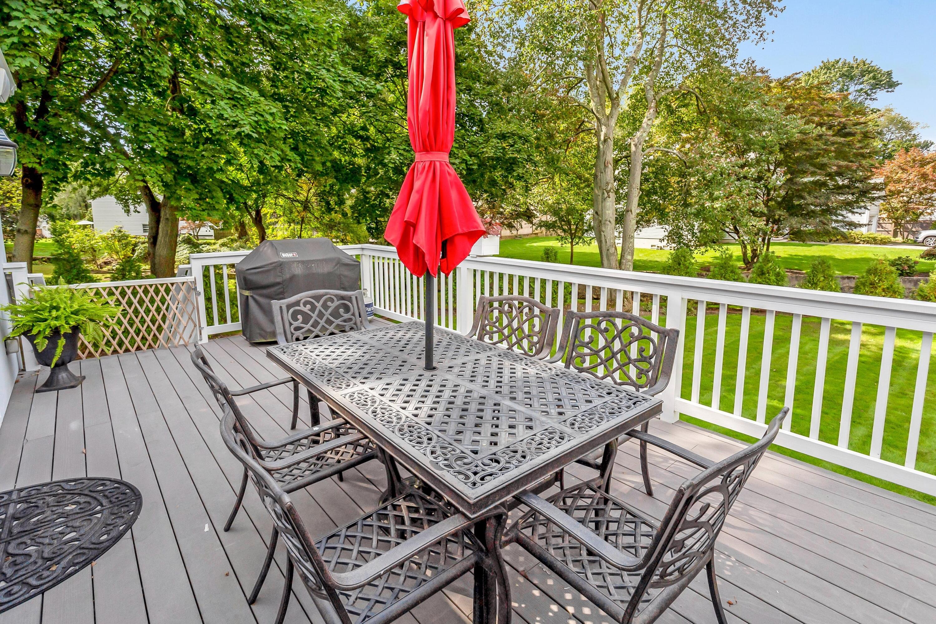 23 Renshaw Road Darien, CT 06820 - Photo 25 of 34 a view of balcony with furniture and wooden deck