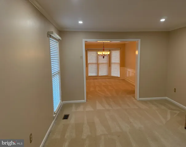 an empty room with a natural light