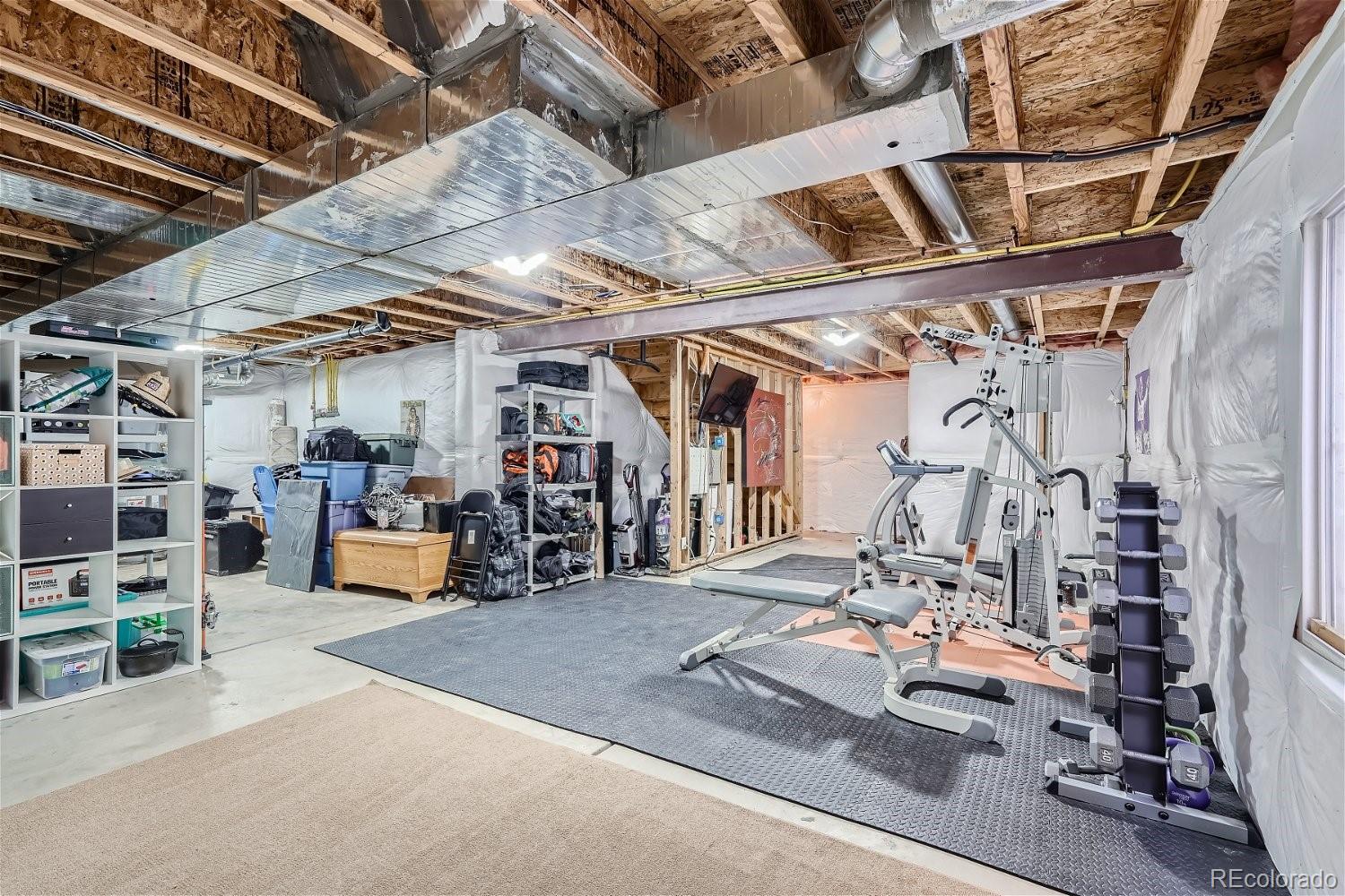 3085 Meadowbrook Place Dacono, CO 80514 - Photo 21 of 32 a view of a garage with storage and utility room
