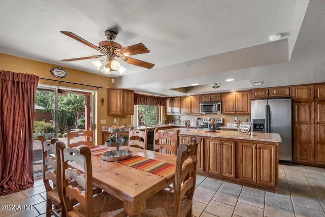 a view of a dining room and livingroom view