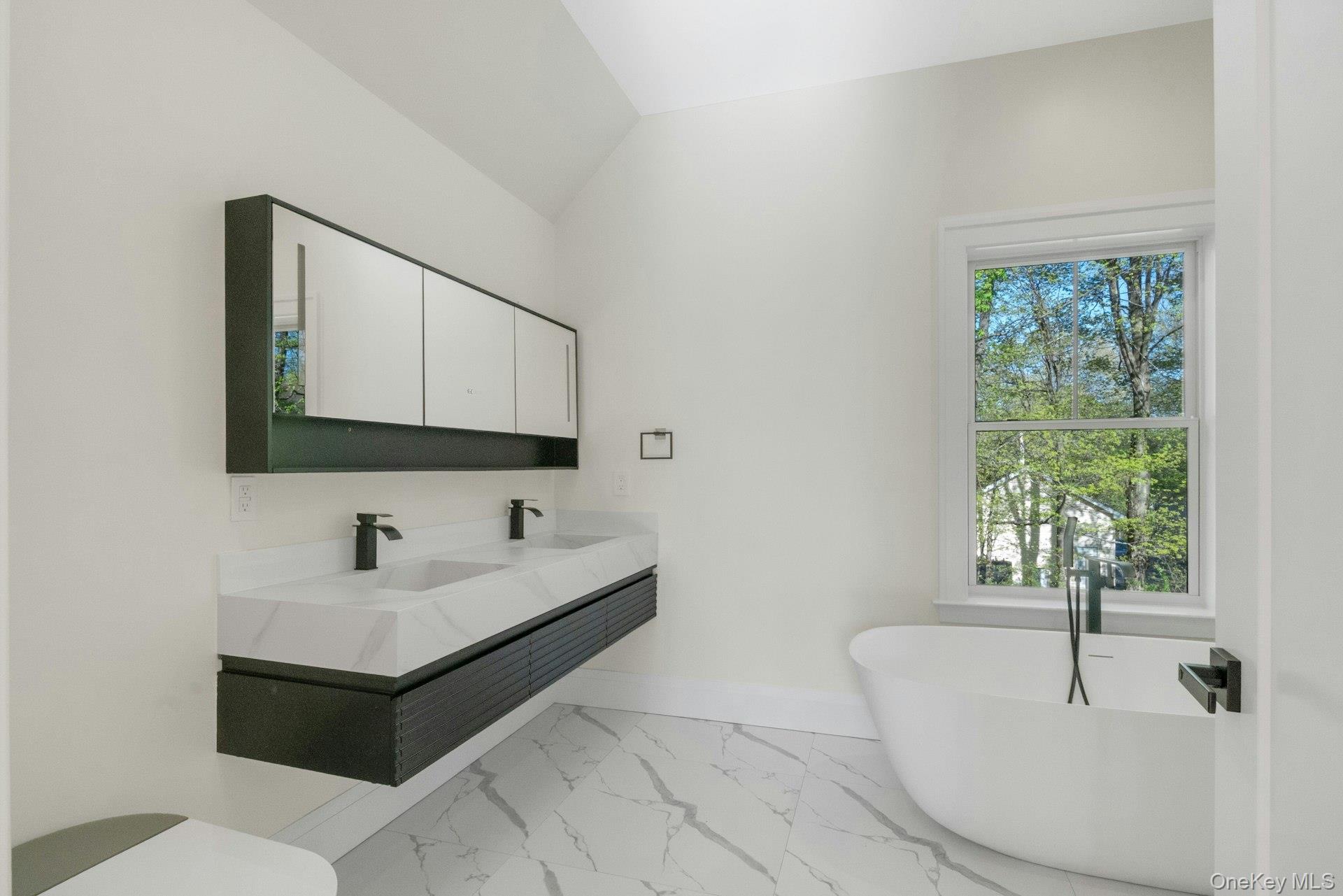 57 Meadow Sweet Road Cortlandt Manor, NY 10567 - Photo 22 of 49 Master bath with double sink, soaking tub, smart toilet and stand-up shower