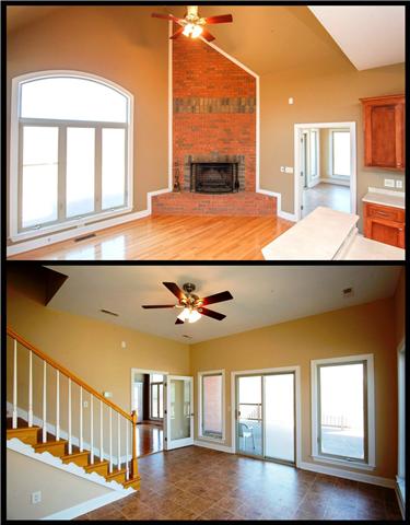 5108 Drake Road Cedar Hill, TN 37032 - Photo 7 of 20 Breakfast nook features wood-burning fireplace. Sunroom with direct access to the deck is adjacent to the breakfast nook/kitchen.