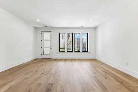 a view of a white building