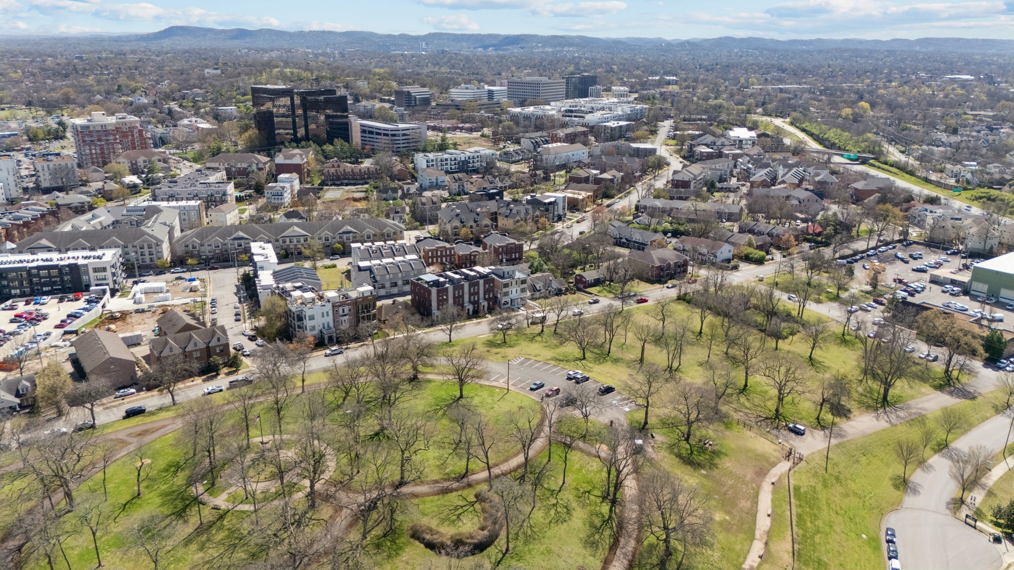3135 Parthenon Avenue, Unit A Nashville, TN 37203 - Photo 69 of 77 an aerial view of residential houses with city view