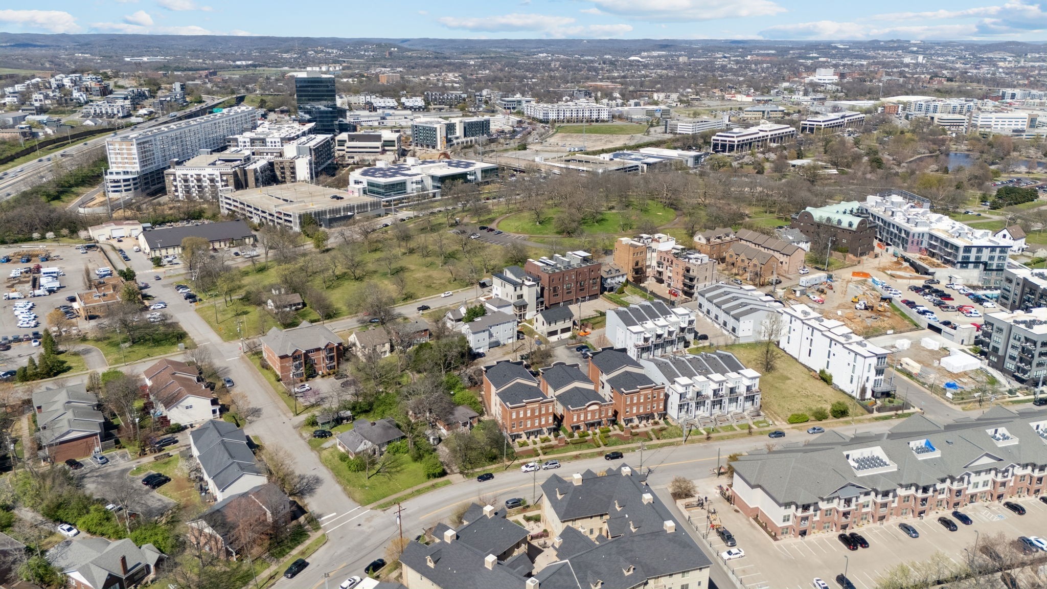 3135 Parthenon Avenue, Unit A Nashville, TN 37203 - Photo 72 of 77 an aerial view of residential houses with outdoor space