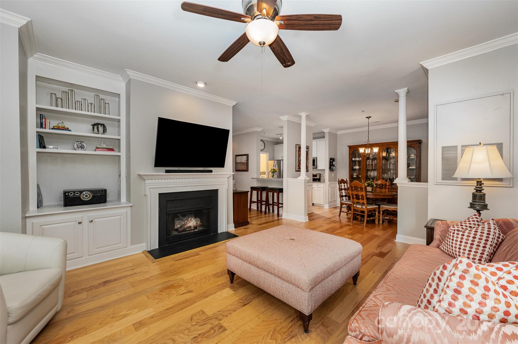 5730 Closeburn Road, Unit G Charlotte, NC 28210 - Photo 7 of 30 a bedroom with furniture fireplace and window