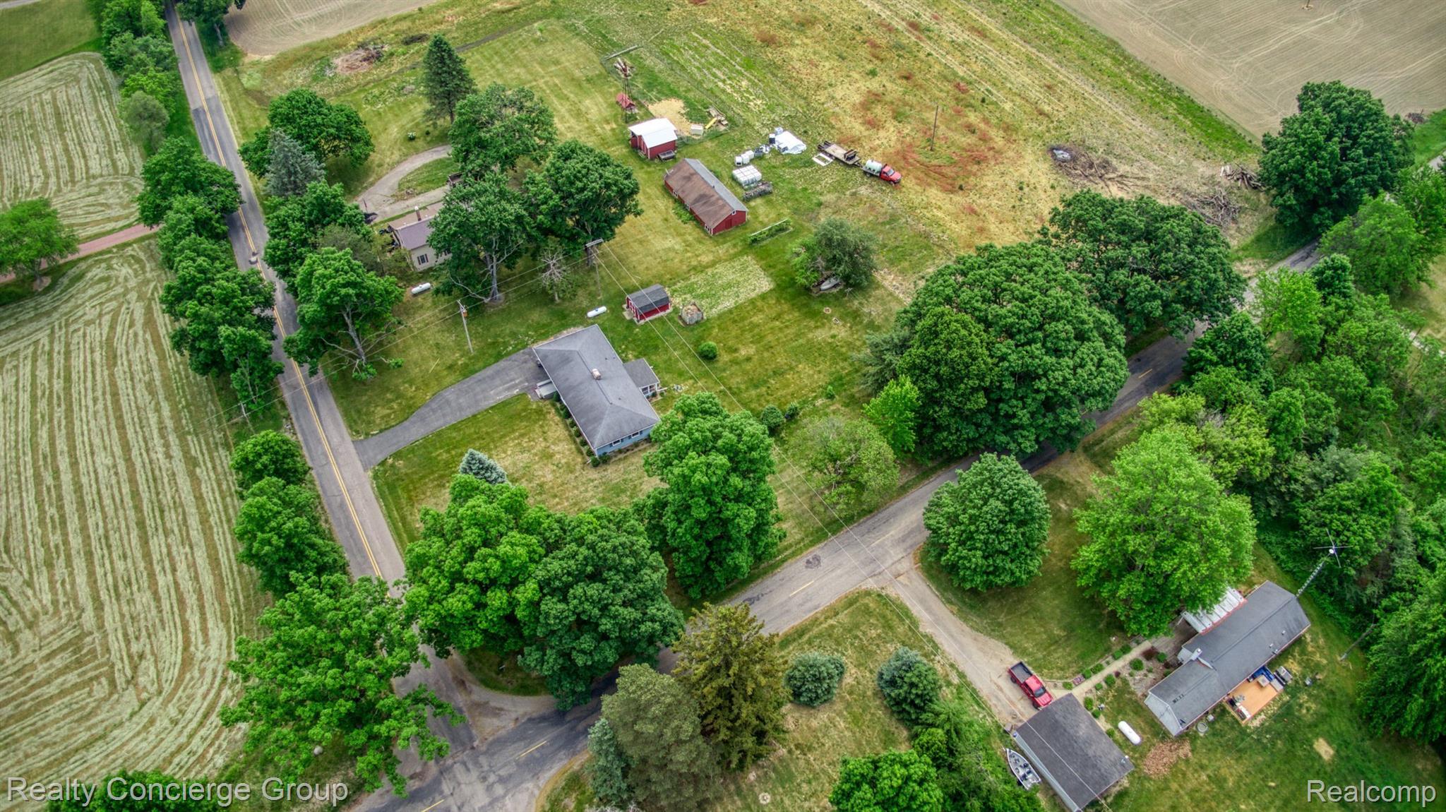 3018 Moyer Road Williamston, MI 48895 - Photo 28 of 28 Aerial view of home & property on 1.36 acres