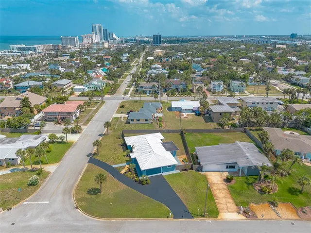 an aerial view of a city