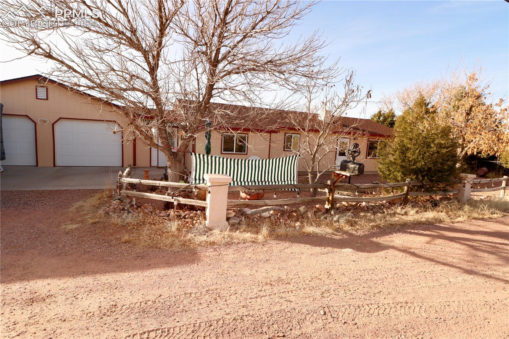 View of front facade with a garage