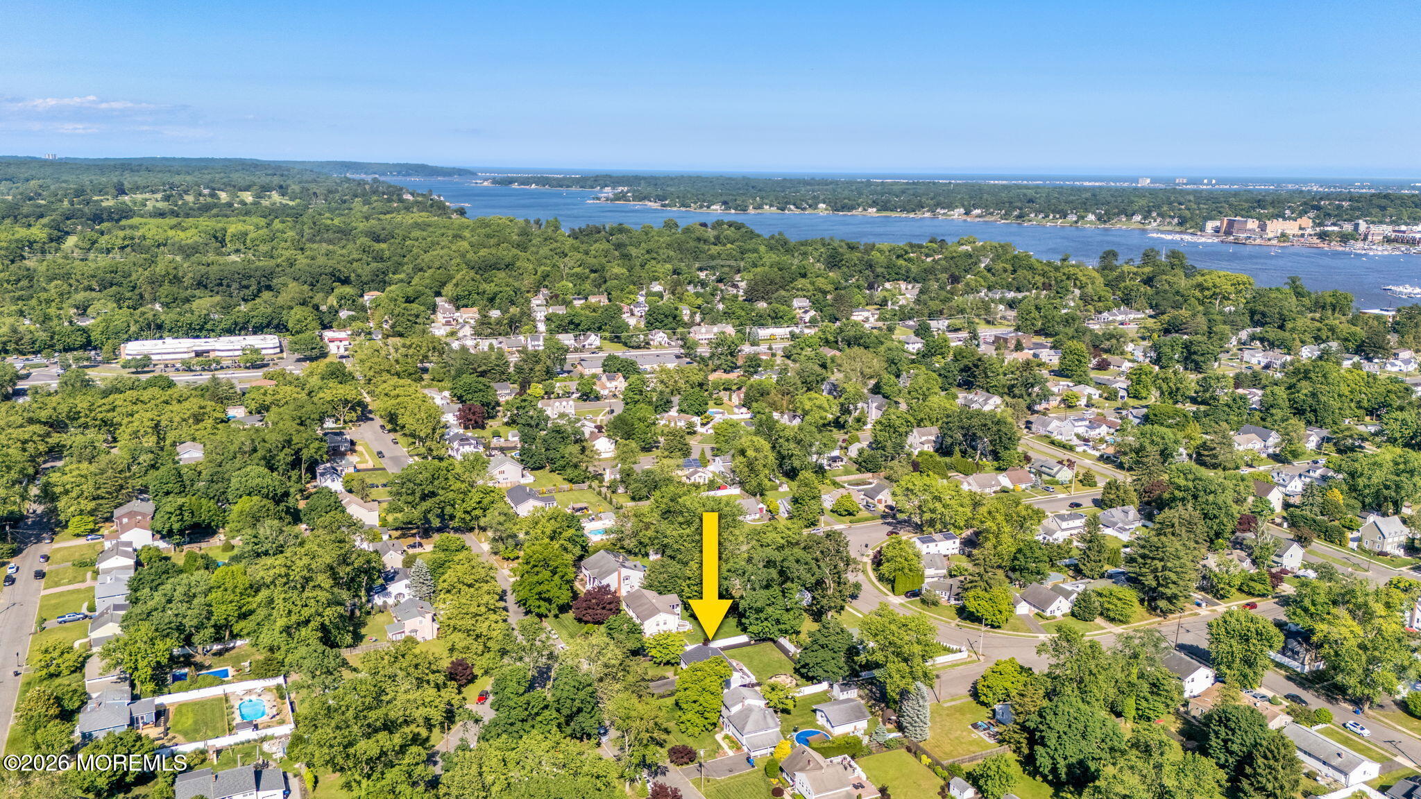 53 Field Avenue Red Bank, NJ 07701 - Photo 38 of 39 an aerial view of residential houses with outdoor space and trees