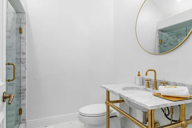 a balcony with furniture