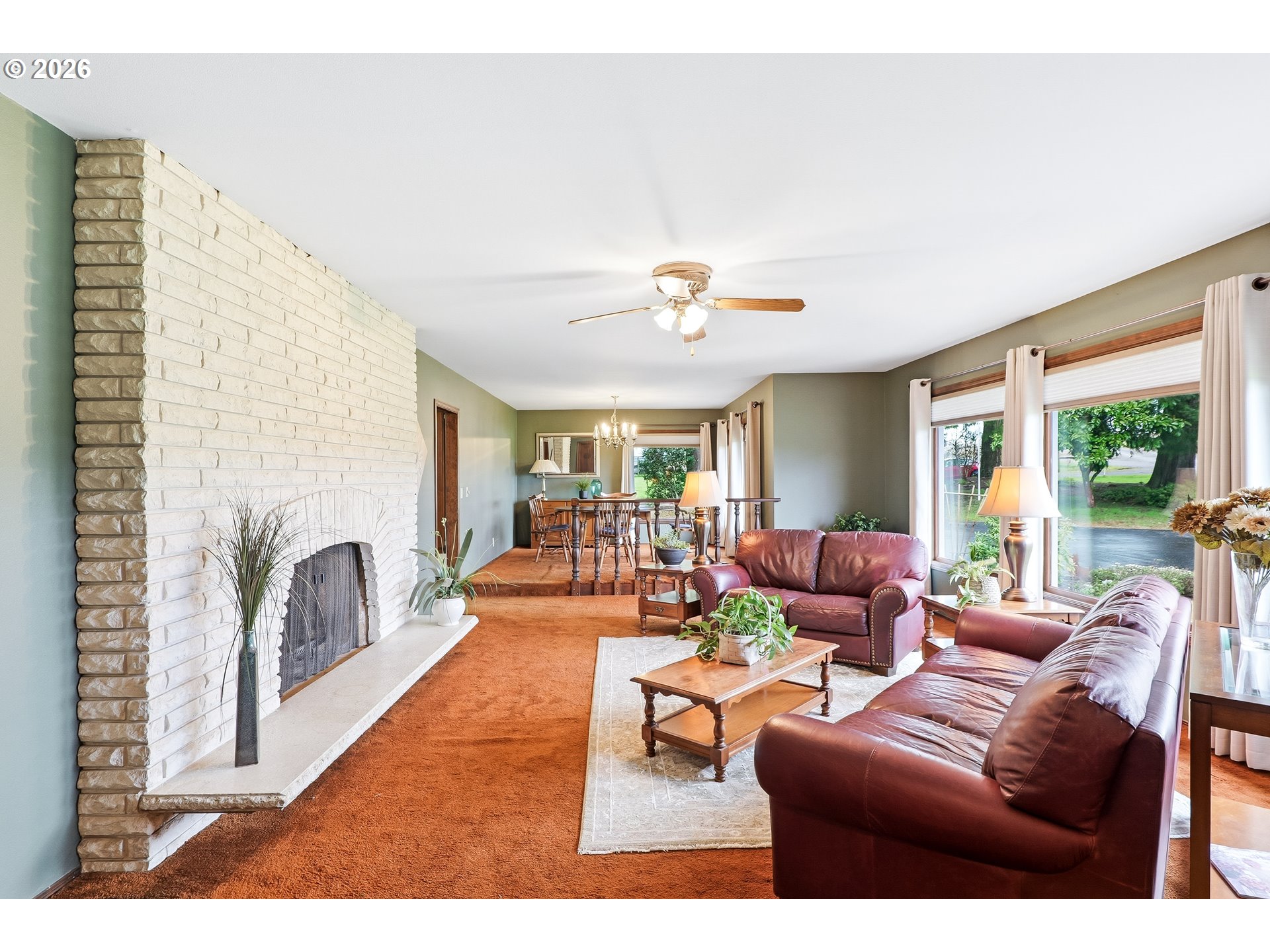 18280 South Old Clarke Road Mulino, OR 97042 - Photo 4 of 32 a living room with furniture and a fireplace