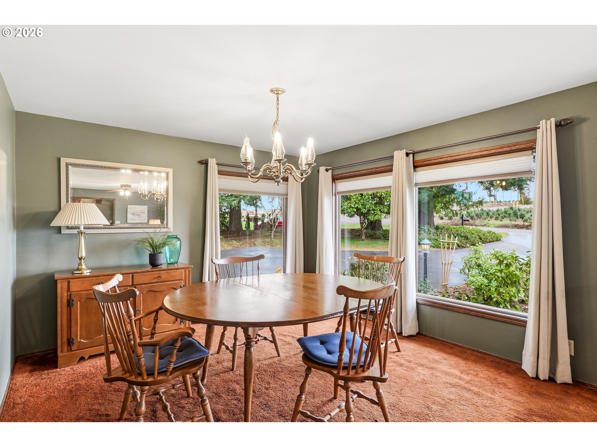 18280 South Old Clarke Road Mulino, OR 97042 - Photo 5 of 32 a view of a dining room with furniture window and outside view