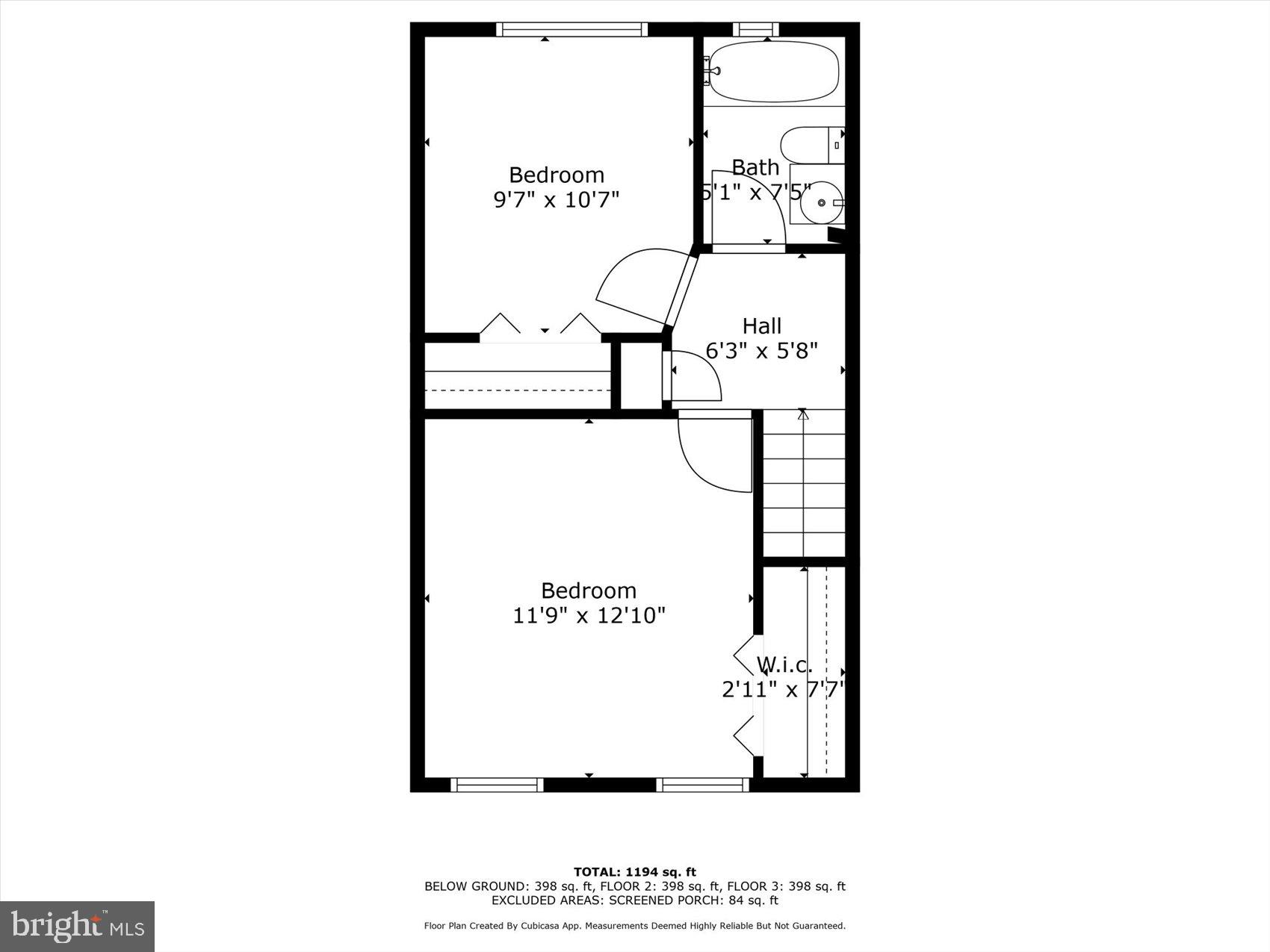 625 Queensgate Road Baltimore, MD 21229 - Photo 38 of 39 Upper Level Floor Plan